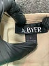 A. Byer 100% Polyester Color Block Green 3/4 Sleeve Blouse Size L - photo 7