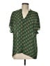 CAbi 100% Polyester Green Short Sleeve Blouse Size M - photo 1