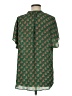CAbi 100% Polyester Green Short Sleeve Blouse Size M - photo 2