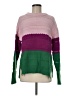 Novis Color Block Purple Wool Pullover Sweater Size M - photo 1
