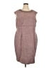 Eliza J Tweed Metallic Brown Cocktail Dress Size 20 - photo 1