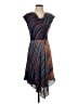 BCBGMAXAZRIA 100% Silk Stripes Blue Cocktail Dress Size 4 - photo 1