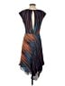 BCBGMAXAZRIA 100% Silk Stripes Blue Cocktail Dress Size 4 - photo 2