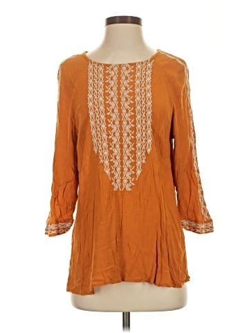 Garnet Hill 3/4 Sleeve Blouse (view 1)