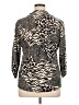 Emily Daniels Animal Print Brown 3/4 Sleeve Blouse Size XL - photo 2