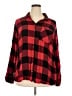 Maurices 100% Rayon Plaid Red Long Sleeve Button-Down Shirt Size 24 (3) - photo 1