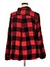Maurices 100% Rayon Plaid Red Long Sleeve Button-Down Shirt Size 24 (3) - photo 2
