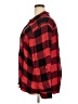 Maurices 100% Rayon Plaid Red Long Sleeve Button-Down Shirt Size 24 (3) - photo 5
