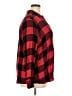 Maurices 100% Rayon Plaid Red Long Sleeve Button-Down Shirt Size 24 (3) - photo 4