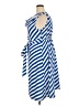 Unbranded Stripes Blue Casual Dress Size XXL - photo 5