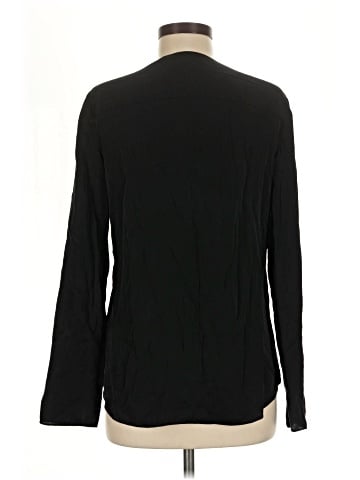 Theory Long Sleeve Silk Top (view 2)