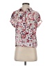 DKNY Floral Pink Short Sleeve Blouse Size XS - photo 1
