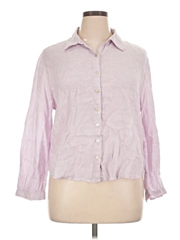 Laura Ashley 3/4 Sleeve Button-Down Shirt (view 1)