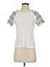 Maje Plaid White Short Sleeve T-Shirt Size Sm (1) - photo 1