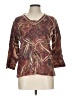 Jane Ashley 100% Polyester Brown 3/4 Sleeve Blouse Size L - photo 1