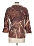 Jane Ashley 100% Polyester Brown 3/4 Sleeve Blouse Size L - photo 2