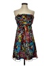Betsey Johnson 100% Polyester Print Blue Cocktail Dress Size 4 - photo 1
