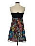 Betsey Johnson 100% Polyester Print Blue Cocktail Dress Size 4 - photo 2