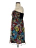 Betsey Johnson 100% Polyester Print Blue Cocktail Dress Size 4 - photo 5