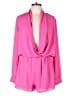 Superdown 100% Polyester Solid Pink Romper Size L - photo 1