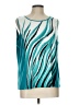 Bob Mackie Teal Sleeveless Blouse Size L - photo 1