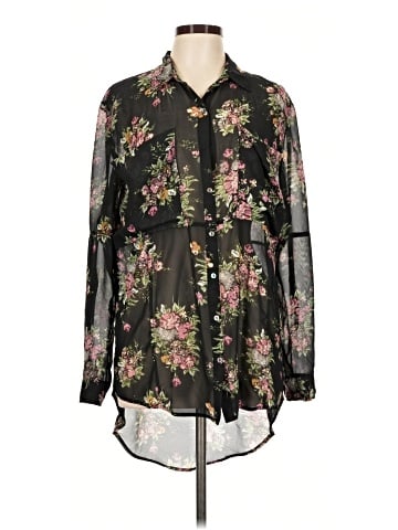 Line & Dot Long Sleeve Blouse (view 1)
