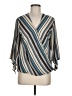 W5 100% Polyester Teal 3/4 Sleeve Blouse Size M - photo 1