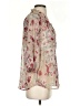 Bellatrix 100% Polyester Floral Tan 3/4 Sleeve Blouse Size S - photo 4