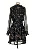 Aqua 100% Polyester Paisley Black Cocktail Dress Size S - photo 2