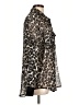 DKNY 100% Polyester Animal Print Silver Long Sleeve Blouse Size L - photo 4