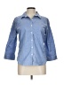 IZOD Blue 3/4 Sleeve Button-Down Shirt Size L - photo 1