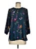 West Kei 100% Polyester Teal 3/4 Sleeve Blouse Size M - photo 1
