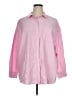 Old Navy 100% Cotton Color Block Pink Long Sleeve Button-Down Shirt Size XL - photo 1