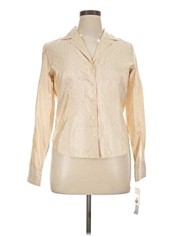 Jones New York Collection Long Sleeve Silk Top (view 1)