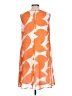 Nine West 100% Polyester Graphic Orange Casual Dress Size 12 - photo 2