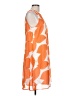 Nine West 100% Polyester Graphic Orange Casual Dress Size 12 - photo 4