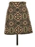 Topshop Jacquard Gold Brown Casual Skirt Size 0 - photo 1