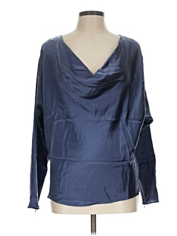 Intermix Long Sleeve Silk Top (view 1)