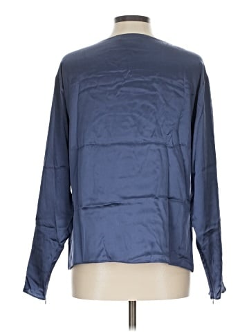Intermix Long Sleeve Silk Top (view 2)
