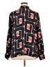 Zara Print Black Long Sleeve Blouse Size XL - photo 2