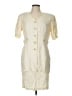 Perceptions Ivory Casual Dress Size 12 - photo 1