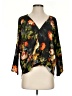 The Odells 100% Rayon Floral Black 3/4 Sleeve Blouse Size S (estimated) - photo 1