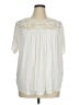 Lane Bryant 100% Rayon Ivory Short Sleeve Blouse Size 16 - photo 1