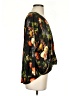 The Odells 100% Rayon Floral Black 3/4 Sleeve Blouse Size S (estimated) - photo 4