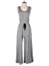 Caution to the Wind Stripes Gray Jumpsuit Size S - photo 1