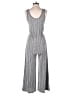 Caution to the Wind Stripes Gray Jumpsuit Size S - photo 2