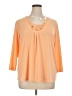 Susan Graver Orange 3/4 Sleeve Blouse Size XL - photo 1