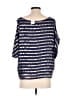 Bebe 100% Polyester Blue Short Sleeve Top Size S - photo 2