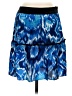 Cynthia Steffe 100% Silk Tie-dye Blue Silk Skirt Size 0 - photo 1