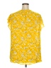 Carolina Belle 100% Polyester Yellow Short Sleeve Blouse Size 2X - photo 2